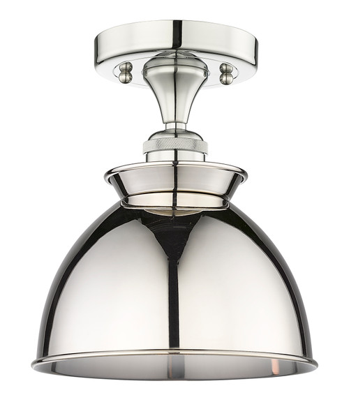 INNOVATIONS 616-1F-PN-M14-PN Adirondack 1 8.25 inch Semi-Flush Mount Polished Nickel