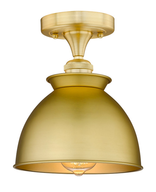 INNOVATIONS 616-1F-SG-M14-SG Adirondack 1 8.25 inch Semi-Flush Mount Satin Gold