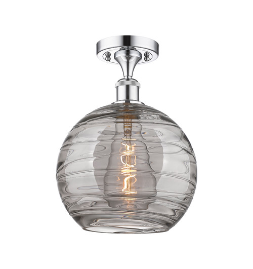 INNOVATIONS 516-1C-PC-G1213-10SM Deco Swirl 1 Light 10 inch Semi-Flush Mount Polished Chrome