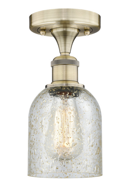 INNOVATIONS 616-1F-AB-G259 Caledonia 1 5 inch Semi-Flush Mount Antique Brass
