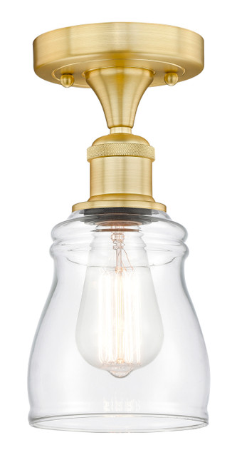 INNOVATIONS 616-1F-SG-G392 Ellery 1 4.75 inch Semi-Flush Mount Satin Gold