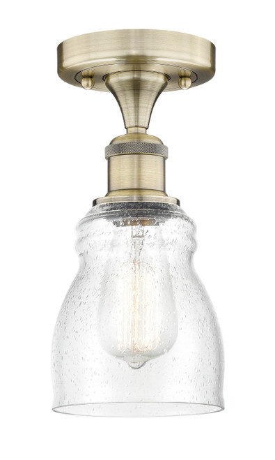INNOVATIONS 616-1F-AB-G394 Ellery 1 4.75 inch Semi-Flush Mount Antique Brass