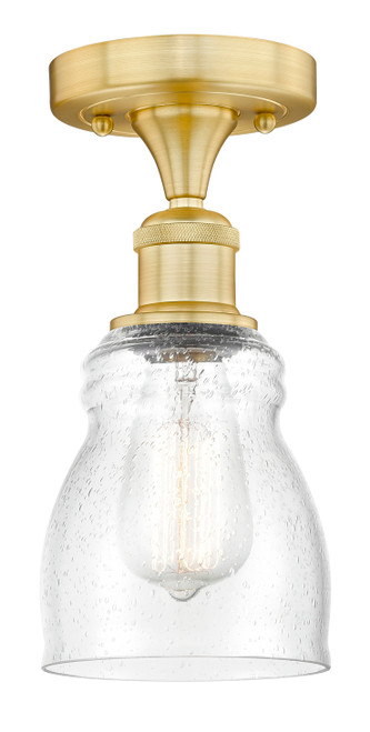 INNOVATIONS 616-1F-SG-G394 Ellery 1 4.75 inch Semi-Flush Mount Satin Gold