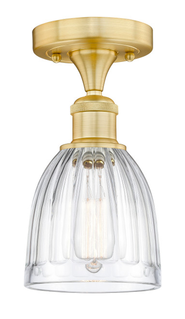 INNOVATIONS 616-1F-SG-G442 Brookfield 1 5.75 inch Semi-Flush Mount Satin Gold