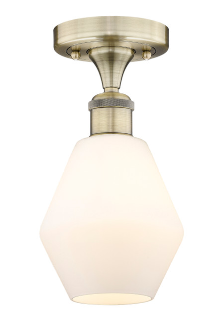 INNOVATIONS 616-1F-AB-G651-6 Cindyrella 1 6 inch Semi-Flush Mount Antique Brass
