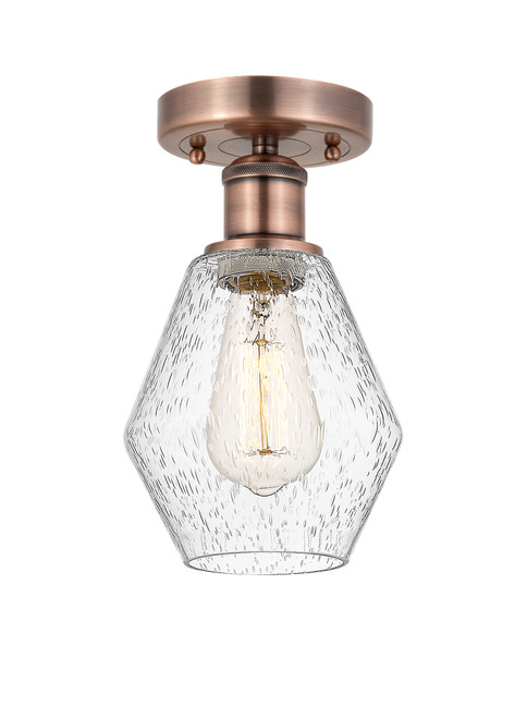 INNOVATIONS 616-1F-AC-G654-6 Cindyrella 1 6 inch Semi-Flush Mount Antique Copper