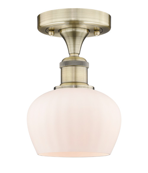 INNOVATIONS 616-1F-AB-G91 Fenton 1 6.5 inch Semi-Flush Mount Antique Brass