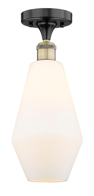 INNOVATIONS 616-1F-BAB-G651-7 Cindyrella 1 7 inch Semi-Flush Mount Black Antique Brass