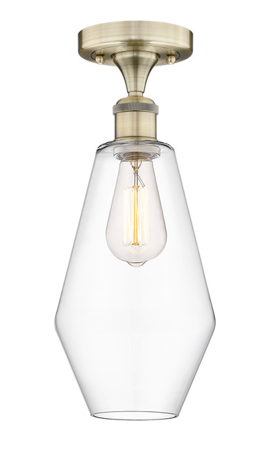 INNOVATIONS 616-1F-AB-G652-7 Cindyrella 1 7 inch Semi-Flush Mount Antique Brass