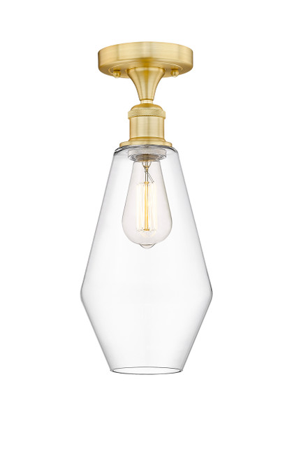 INNOVATIONS 616-1F-SG-G652-7 Cindyrella 1 7 inch Semi-Flush Mount Satin Gold