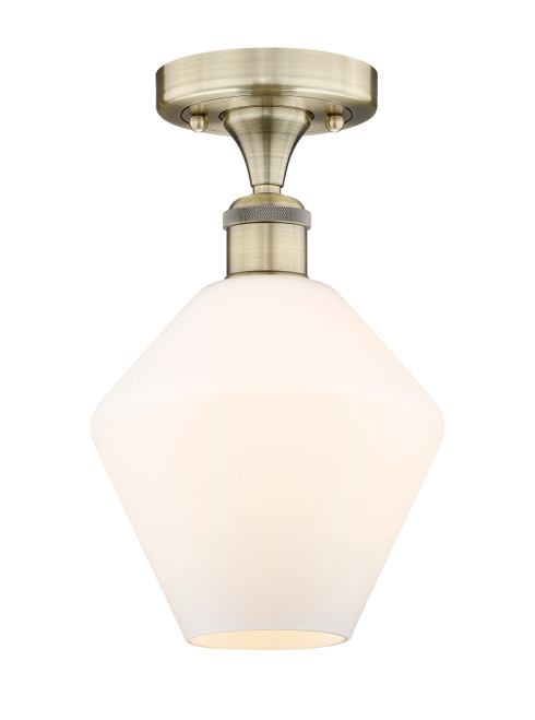 INNOVATIONS 616-1F-AB-G651-8 Cindyrella 1 8 inch Semi-Flush Mount Antique Brass
