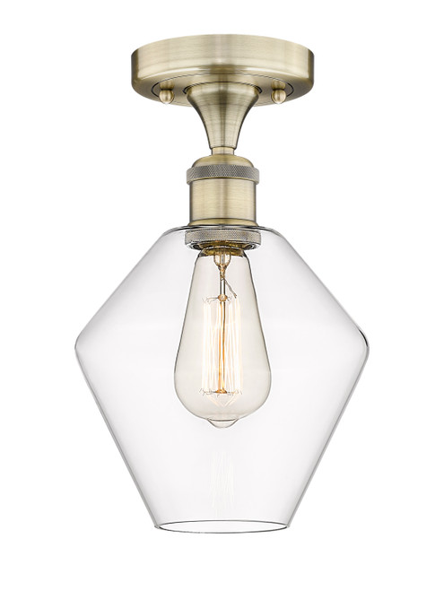 INNOVATIONS 616-1F-AB-G652-8 Cindyrella 1 8 inch Semi-Flush Mount Antique Brass