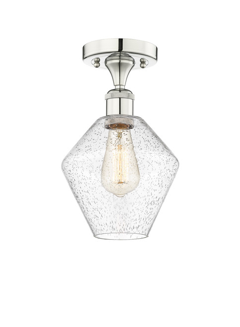 INNOVATIONS 616-1F-PN-G654-8 Cindyrella 1 8 inch Semi-Flush Mount Polished Nickel