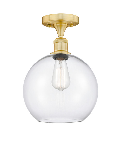 INNOVATIONS 616-1F-SG-G122-10 Athens 1 10 inch Semi-Flush Mount Satin Gold