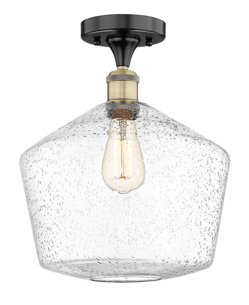 INNOVATIONS 616-1F-BAB-G654-12 Cindyrella 1 12 inch Semi-Flush Mount Black Antique Brass