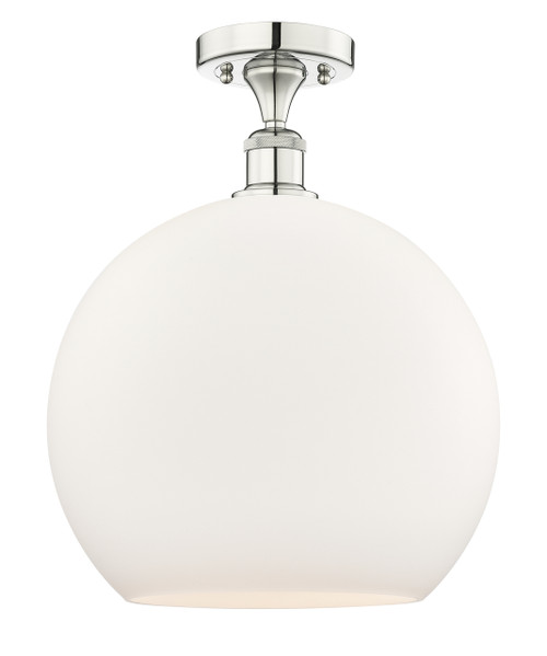 INNOVATIONS 616-1F-PN-G121-14 Athens 1 13.75 inch Semi-Flush Mount Polished Nickel