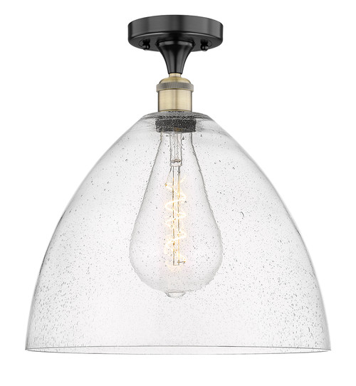 INNOVATIONS 616-1F-BAB-GBD-164 Bristol Glass 1 16 inch Semi-Flush Mount Black Antique Brass