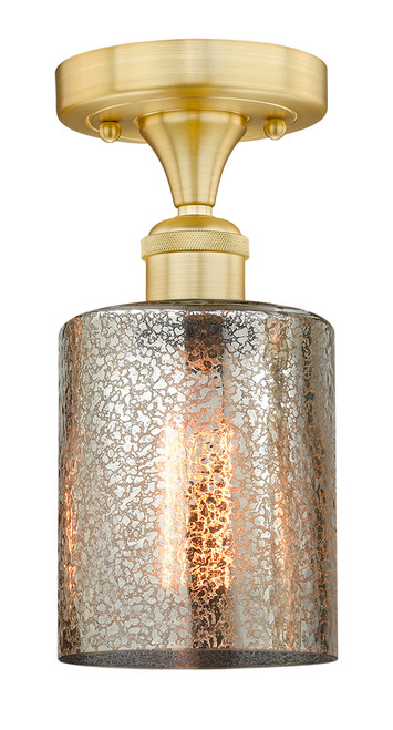 INNOVATIONS 616-1F-SG-G116 Cobbleskill 1 5 inch Semi-Flush Mount Satin Gold