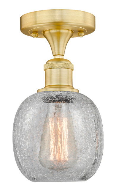 INNOVATIONS 616-1F-SG-G105 Belfast 1 6 inch Semi-Flush Mount Satin Gold