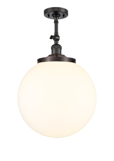 INNOVATIONS 201F-OB-G201-14 Beacon 1 Light 14 inch Semi-Flush Mount Oil Rubbed Bronze INNOVATIONS 201F-OB-G201-14 Beacon 1 Light 14 inch Semi-Flush Mount Oil Rubbed Bronze