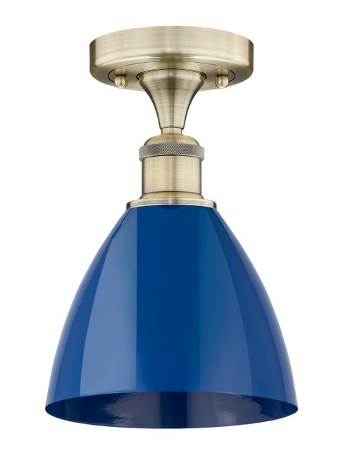 INNOVATIONS 616-1F-AB-MBD-75-BL Edison 1 7.5 inch Semi-Flush Mount Antique Brass