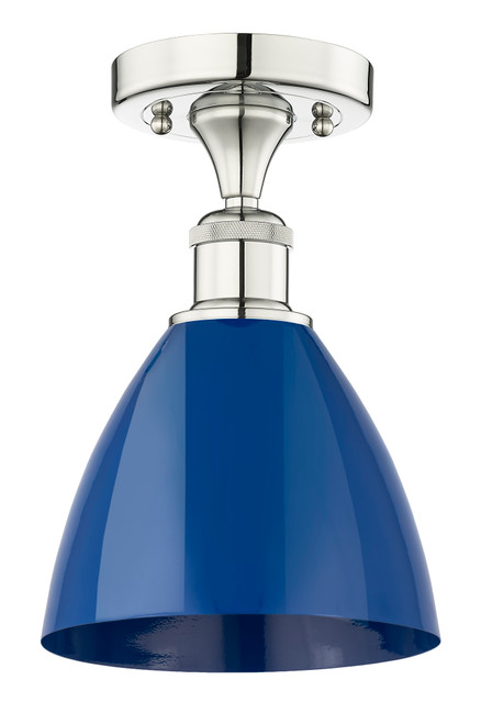 INNOVATIONS 616-1F-PN-MBD-75-BL Edison 1 7.5 inch Semi-Flush Mount Polished Nickel