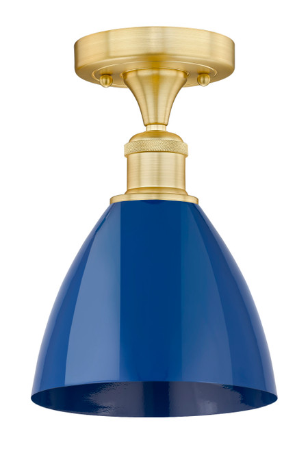 INNOVATIONS 616-1F-SG-MBD-75-BL Edison 1 7.5 inch Semi-Flush Mount Satin Gold