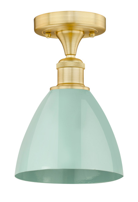 INNOVATIONS 616-1F-SG-MBD-75-SF Edison 1 7.5 inch Semi-Flush Mount Satin Gold