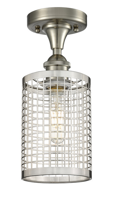 INNOVATIONS 516-1C-SN-M18-SN Nestbrook 1 5 inch Semi-Flush Mount Satin Nickel