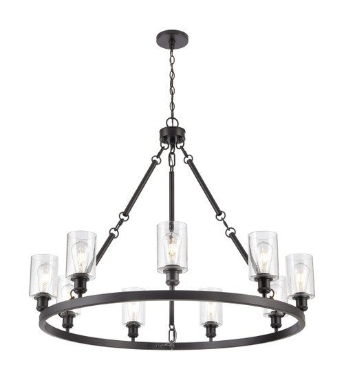 INNOVATIONS 840-BK-G804 Saloon 9 40 inch Chandelier Matte Black