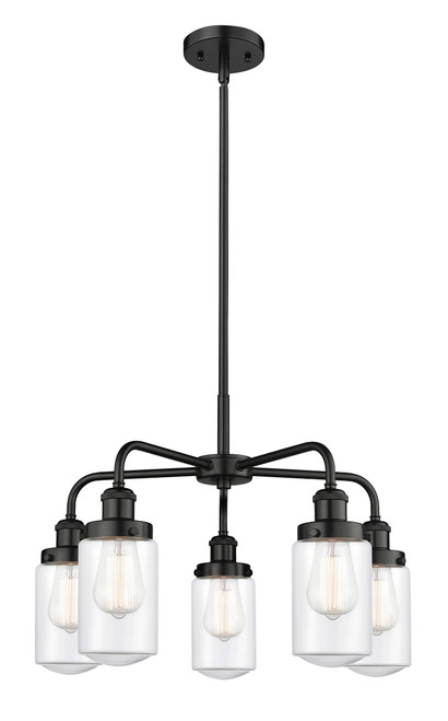 INNOVATIONS 916-5CR-BK-G312 Dover 5 22.5 inch Chandelier Matte Black