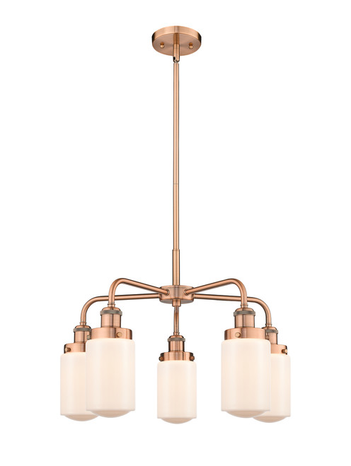 INNOVATIONS 916-5CR-AC-G311 Dover 5 22.5 inch Chandelier Antique Copper