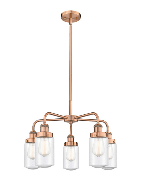INNOVATIONS 916-5CR-AC-G314 Dover 5 22.5 inch Chandelier Antique Copper