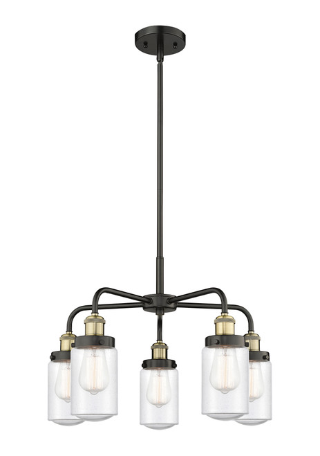 INNOVATIONS 916-5CR-BAB-G314 Dover 5 22.5 inch Chandelier Black Antique Brass