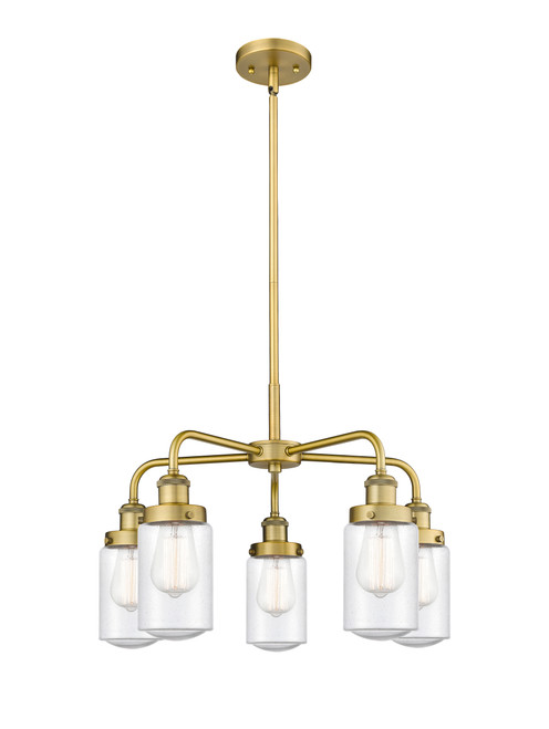 INNOVATIONS 916-5CR-BB-G314 Dover 5 22.5 inch Chandelier Brushed Brass