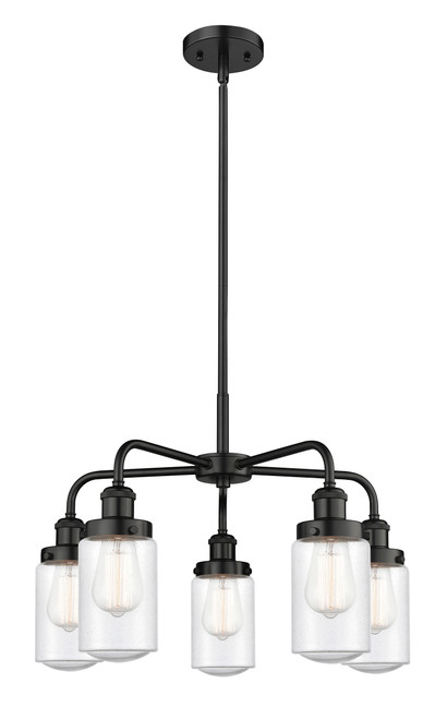 INNOVATIONS 916-5CR-BK-G314 Dover 5 22.5 inch Chandelier Matte Black