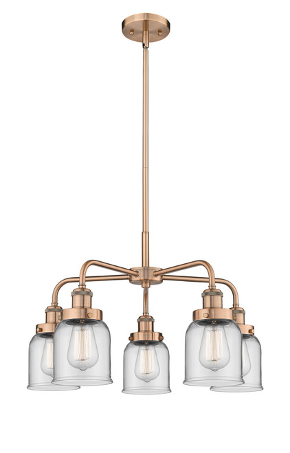 INNOVATIONS 916-5CR-AC-G52 Edison 5 23 inch Chandelier Antique Copper