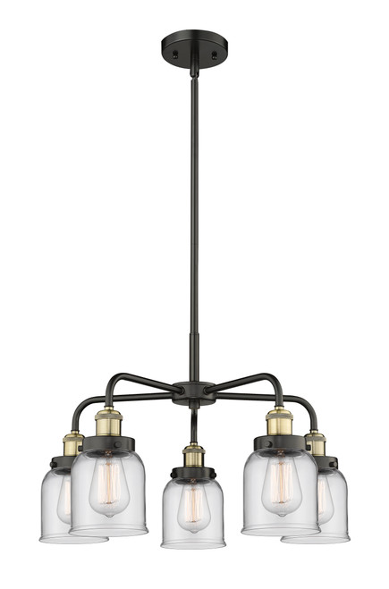 INNOVATIONS 916-5CR-BAB-G52 Edison 5 23 inch Chandelier Black Antique Brass