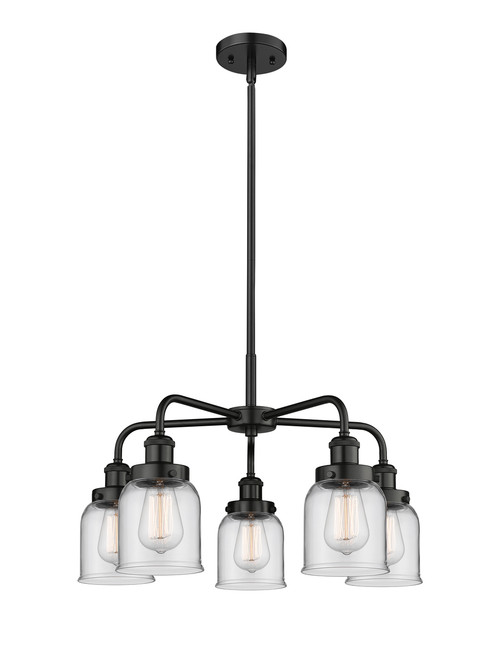 INNOVATIONS 916-5CR-BK-G52 Edison 5 23 inch Chandelier Matte Black
