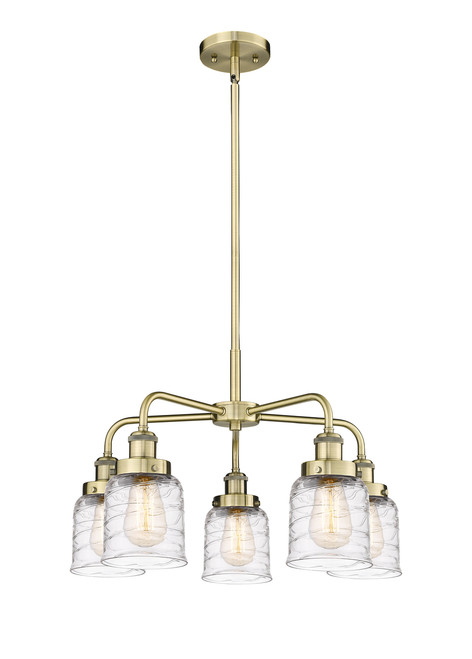 INNOVATIONS 916-5CR-AB-G513 Cone 5 23 inch Chandelier Antique Brass