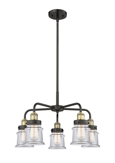 INNOVATIONS 916-5CR-BAB-G182S Canton 5 23.25 inch Chandelier Black Antique Brass