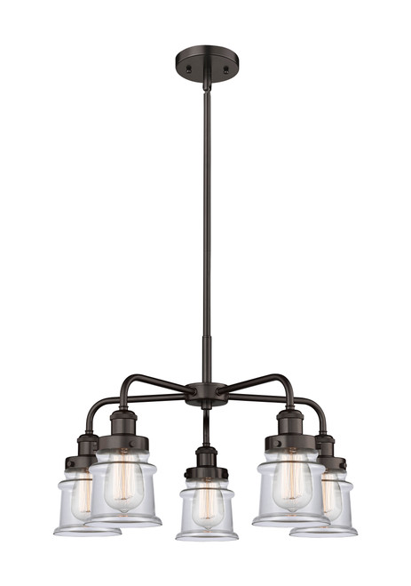 INNOVATIONS 916-5CR-OB-G182S Canton 5 23.25 inch Chandelier Oil Rubbed Bronze