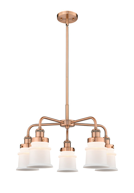 INNOVATIONS 916-5CR-AC-G181S Canton 5 23.25 inch Chandelier Antique Copper