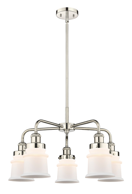 INNOVATIONS 916-5CR-PN-G181S Canton 5 23.25 inch Chandelier Polished Nickel