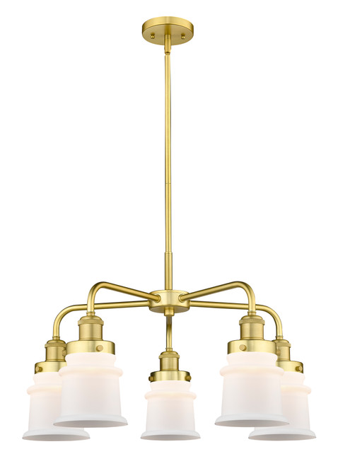 INNOVATIONS 916-5CR-SG-G181S Canton 5 23.25 inch Chandelier Satin Gold
