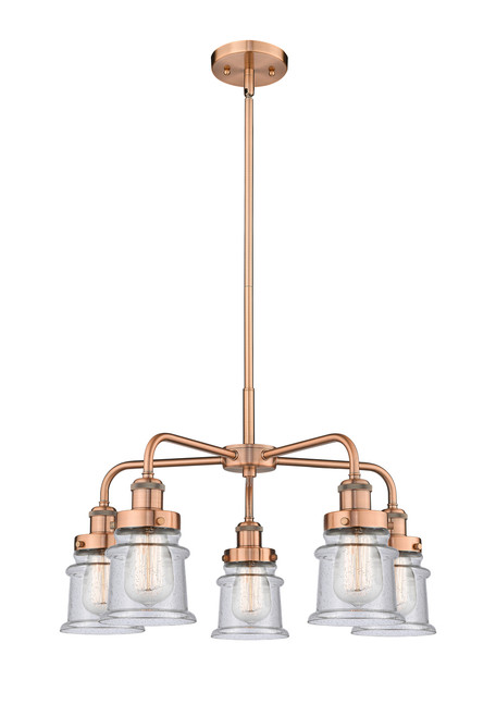 INNOVATIONS 916-5CR-AC-G184S Canton 5 23.25 inch Chandelier Antique Copper