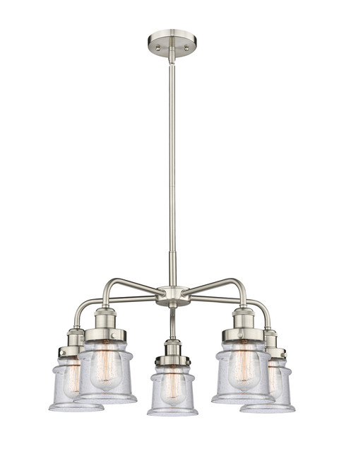 INNOVATIONS 916-5CR-SN-G184S Canton 5 23.25 inch Chandelier Satin Nickel