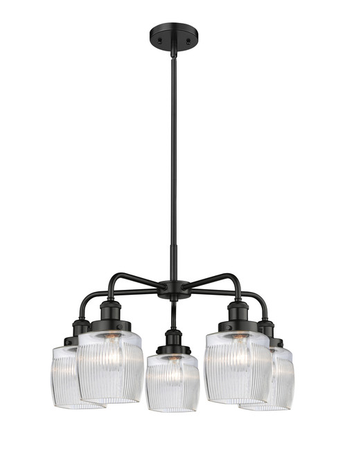 INNOVATIONS 916-5CR-BK-G302 Colton 5 23.5 inch Chandelier Matte Black