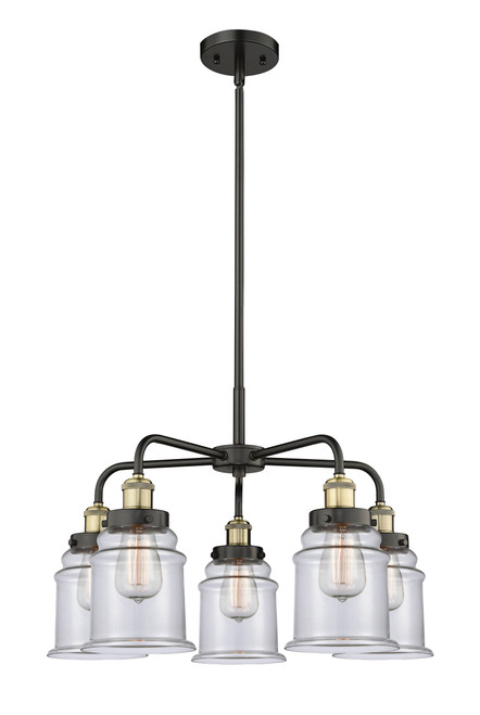 INNOVATIONS 916-5CR-BAB-G182 Canton 5 24 inch Chandelier Black Antique Brass