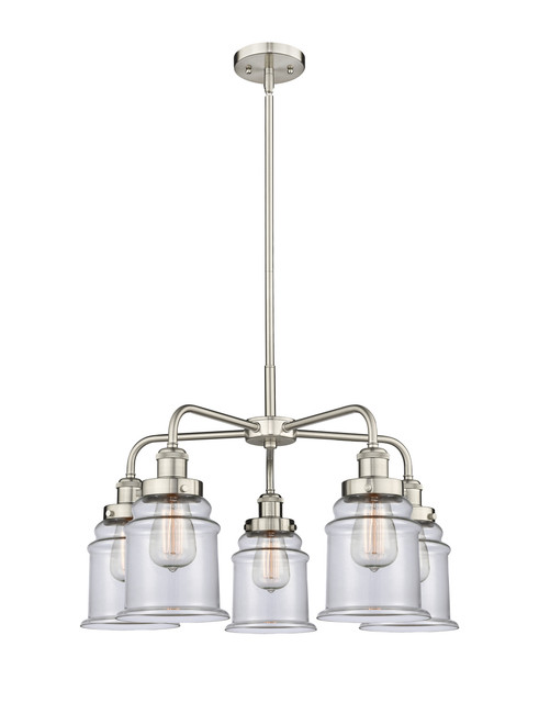 INNOVATIONS 916-5CR-SN-G182 Canton 5 24 inch Chandelier Satin Nickel